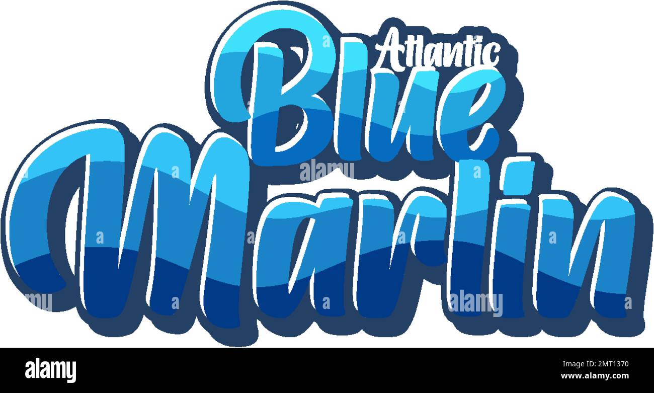 Blue Marlin Fish Text Logo Illustration Stock Vector Image Art Alamy blue-marlin-fish-text-logo-illustration-stock-vector-image-art-alamy
