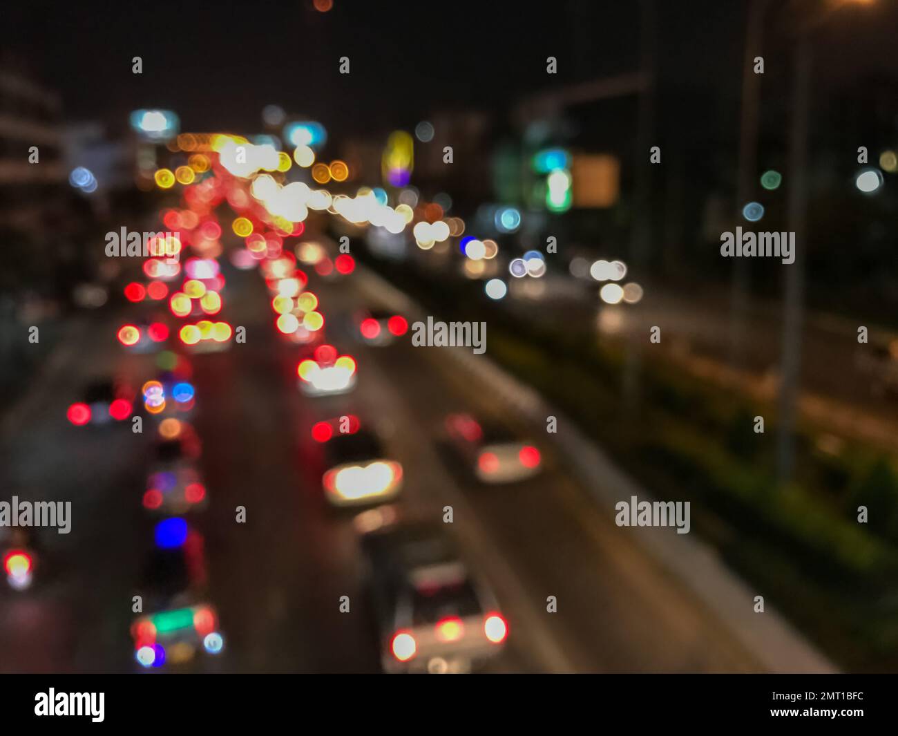 blur of traffic in the city at night background Stock Photo - Alamy