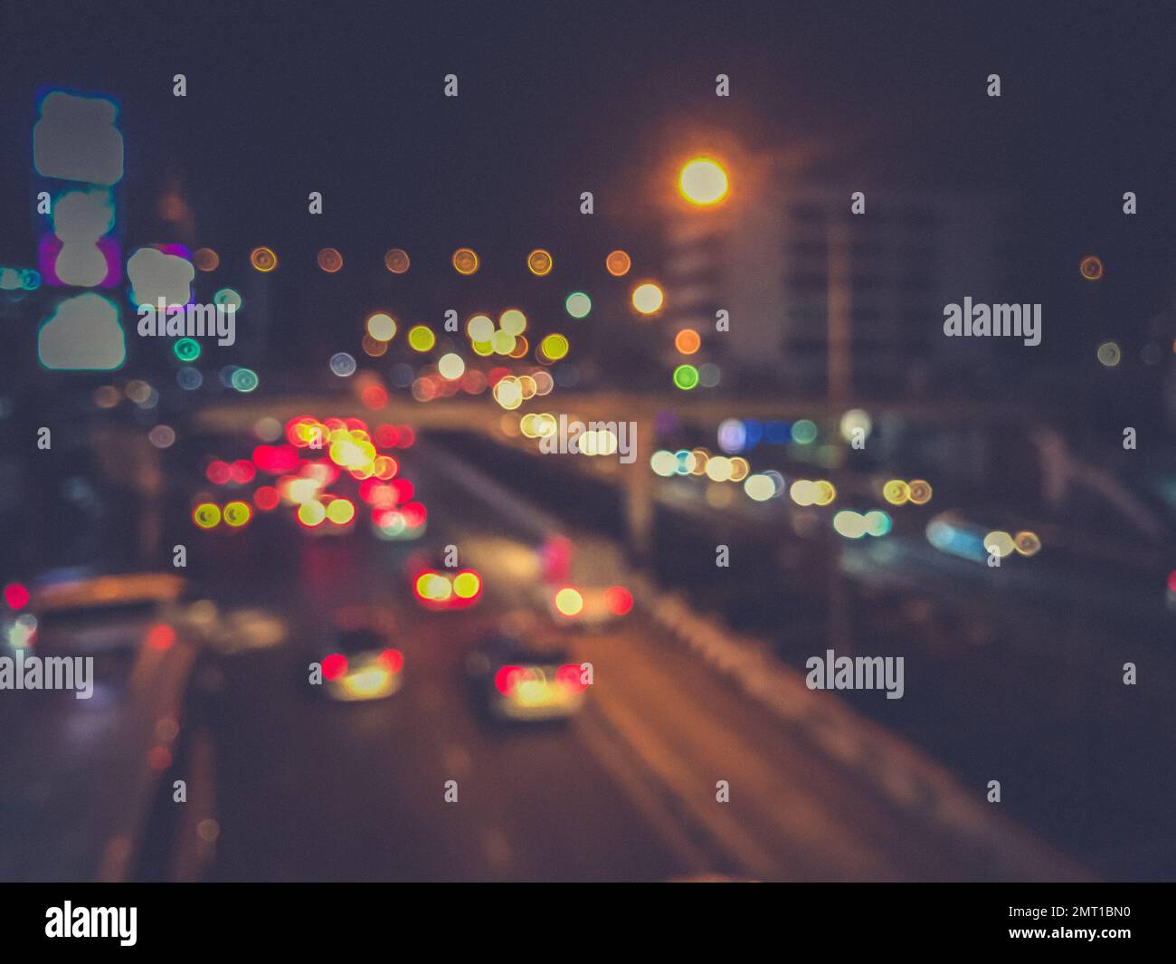 blur of traffic in the city at night background Stock Photo - Alamy