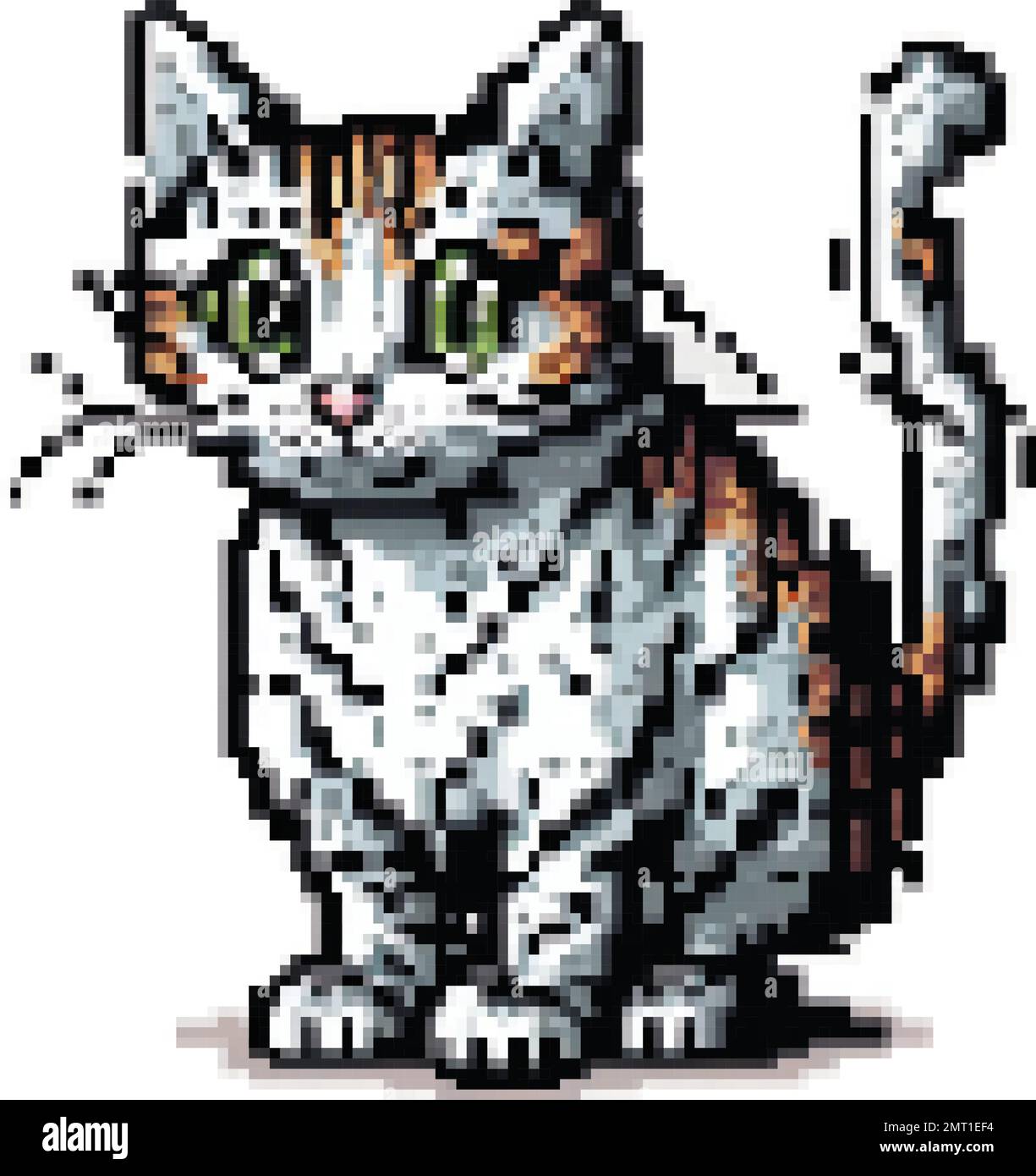 Cat pixel art Stock Vector Images - Alamy