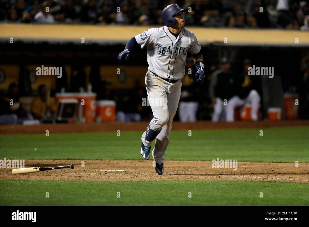 Seattle Mariners' Leonys Martin hits a solo home run off Cincinnati Reds  starting pitcher John Lamb in the second inning of a baseball game,  Saturday, May 21, 2016, in Cincinnati. The Mariners