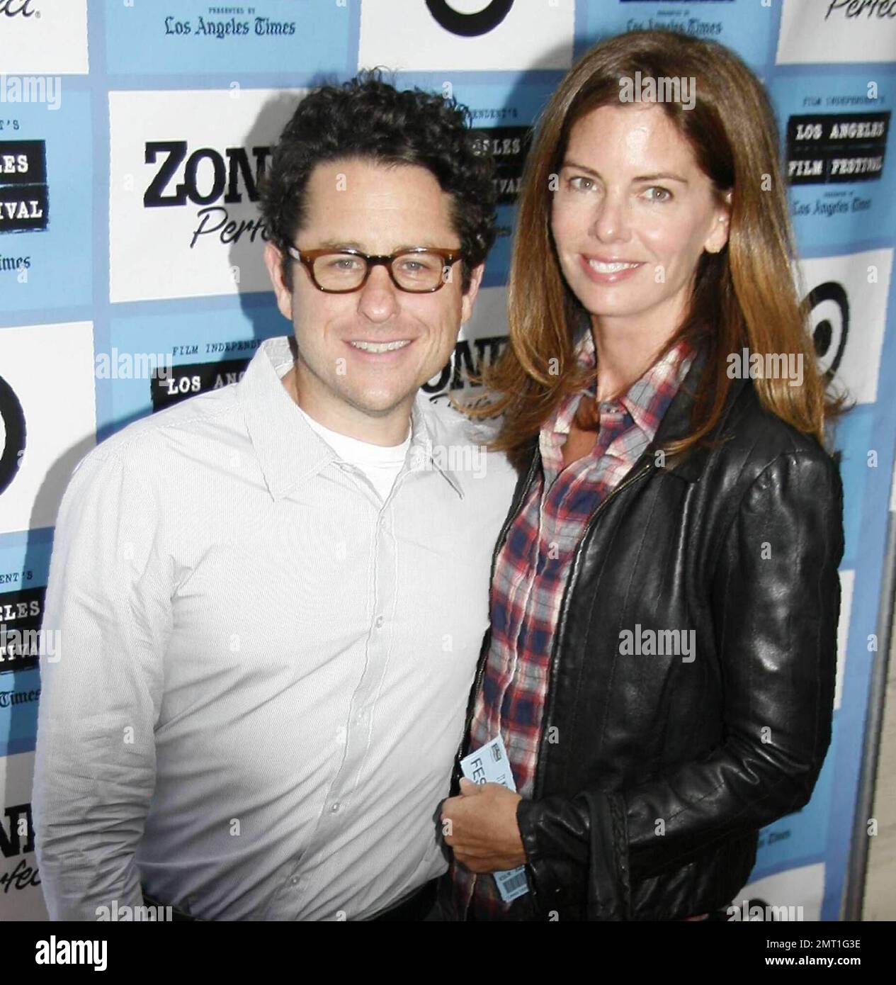 J.J. Abrams and wife Katie McGrath at the screening of It Might Get Loud at the Mann's Festival Theatre in Westwood. Los Angeles, CA. 6/19/09.   . Stock Photo