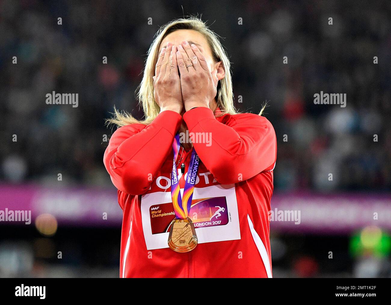Women's javelin gold medalist Czech Republic's Barbora Spotakova