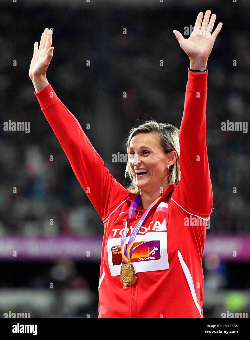 Women's javelin gold medalist Czech Republic's Barbora Spotakova