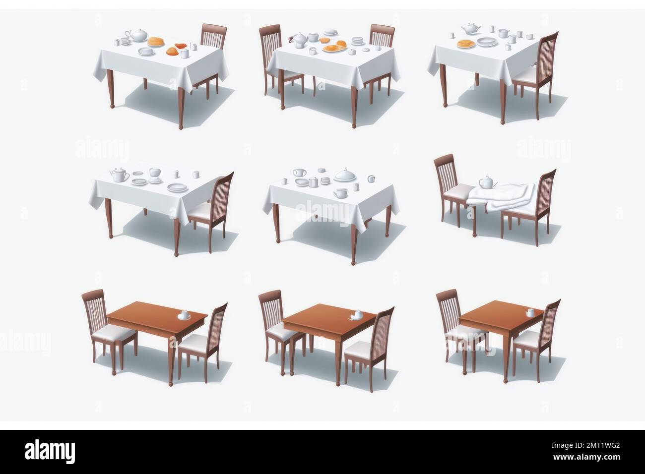 This illustration set features a variety of stylish and functional