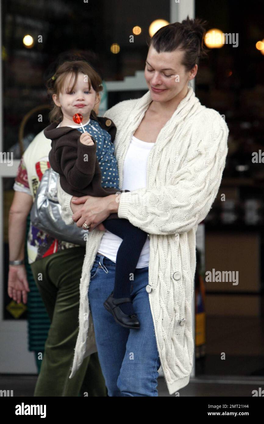 Milla Jovovich spends some quality time with daughter Ever while out