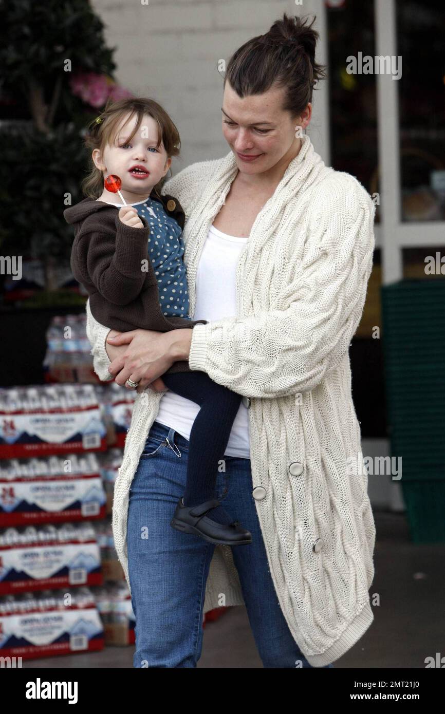 Milla Jovovich spends some quality time with daughter Ever while out