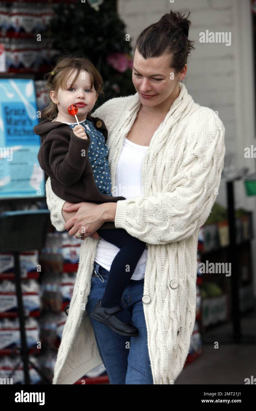 Milla Jovovich spends some quality time with daughter Ever while out