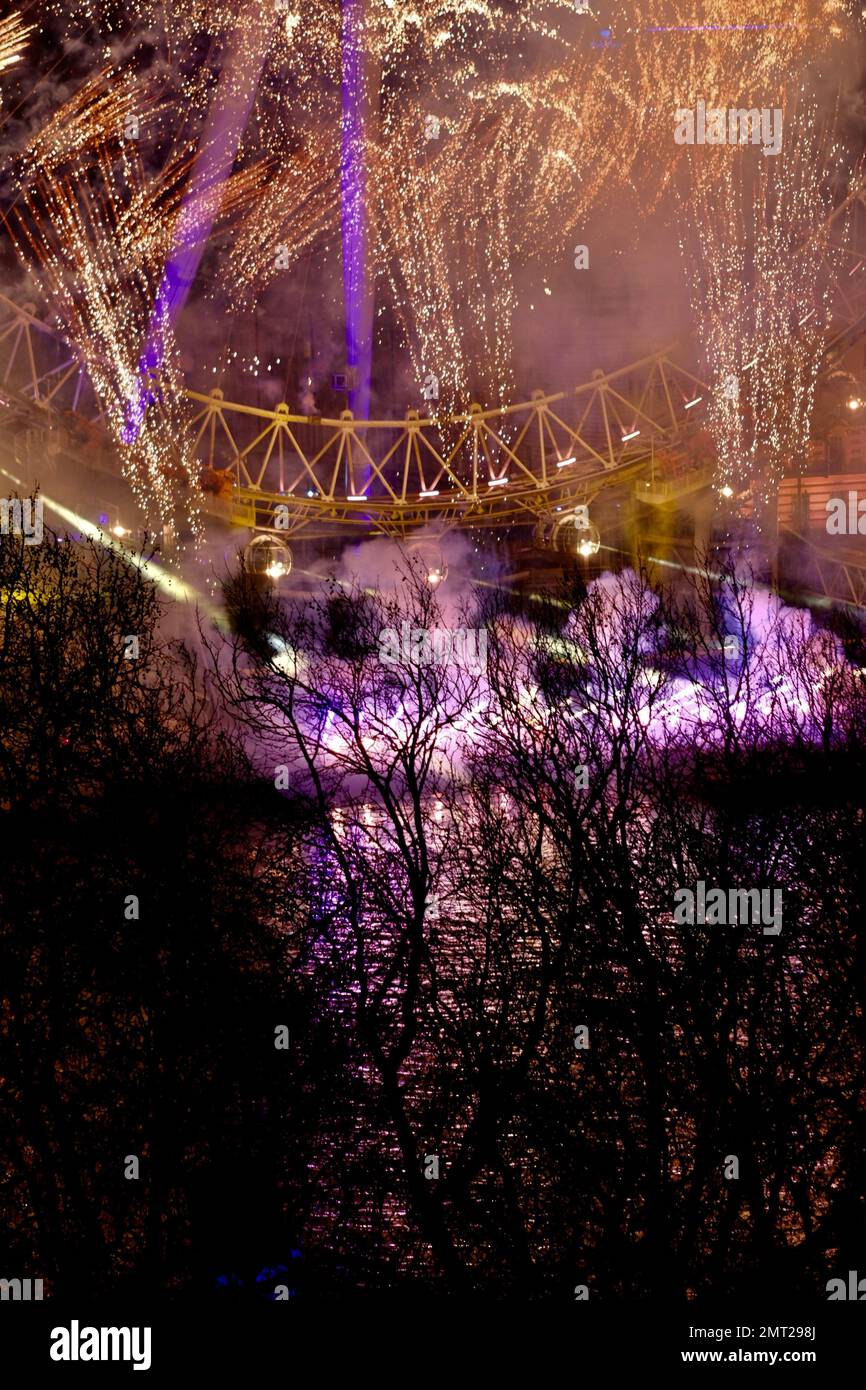 New Year celebrations at Whitehall Court rooftop light up the London