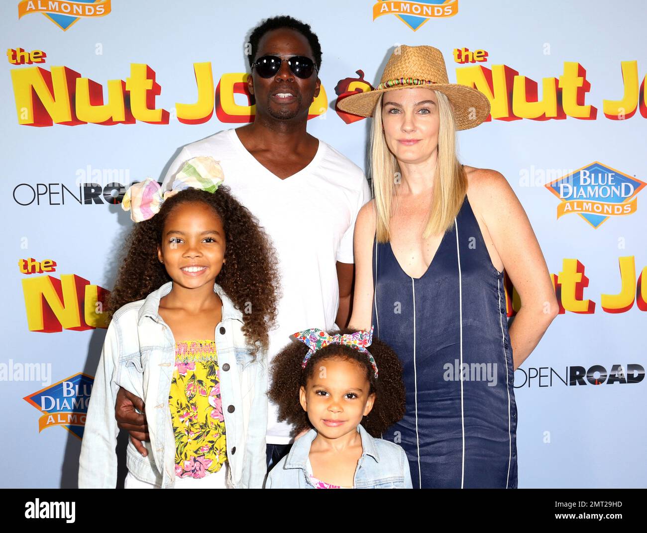 Wynter Aria Perrineau, from left, Harold Perrineau, Holiday Grace Perrineau  and Brittany Perrineau arrive at the LA Premiere of \, image size:1300x1071