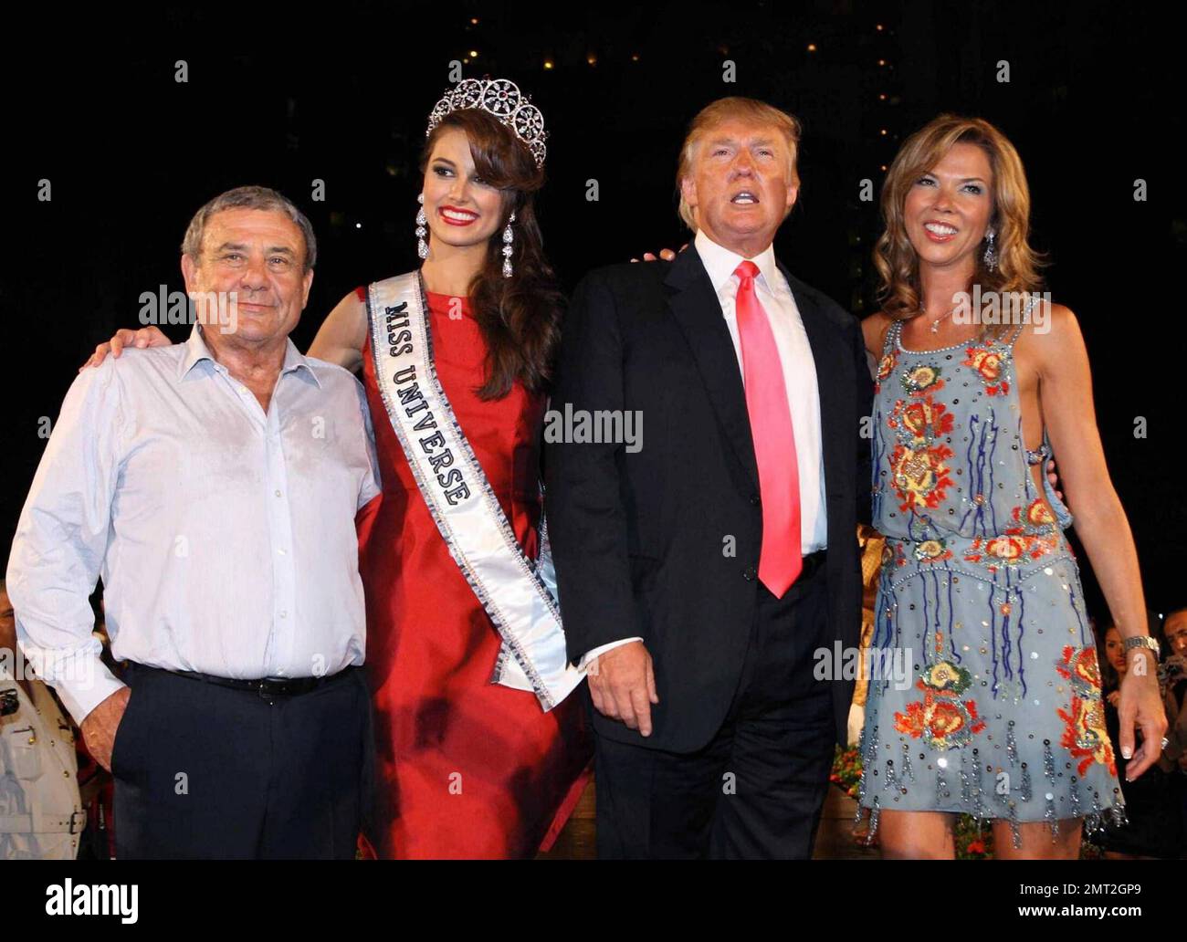 Sol Kerzner, Miss Universe Stefania Fernandez, Donald Trump and Heather