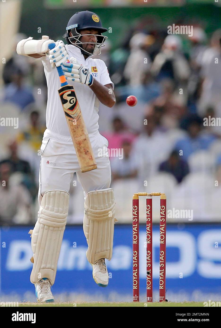Sri Lanka's Dimuth Karunaratne bats during their second cricket test