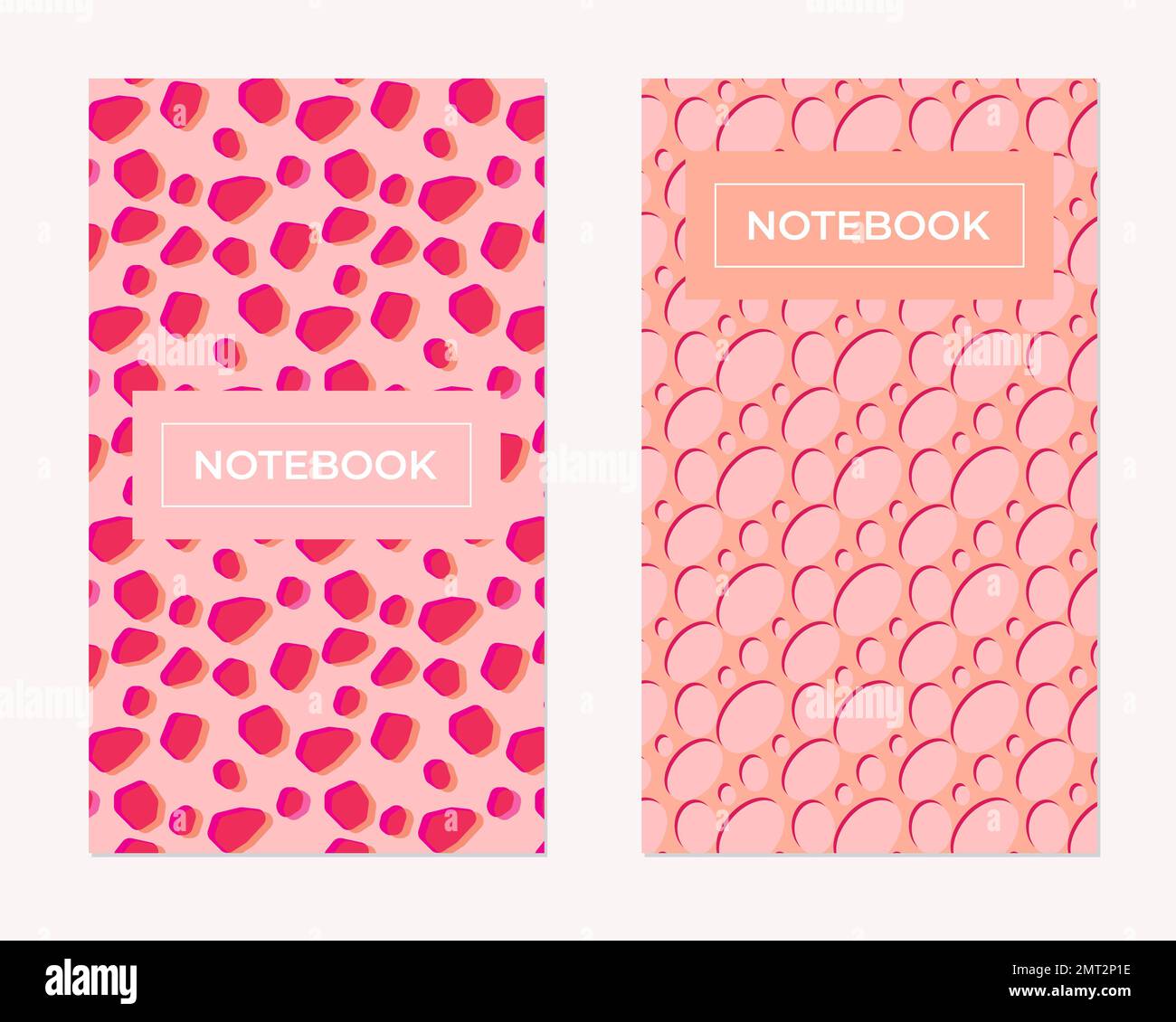 Set of Two Notebook Diary Cover Design, Journal Diary Book Cover Design