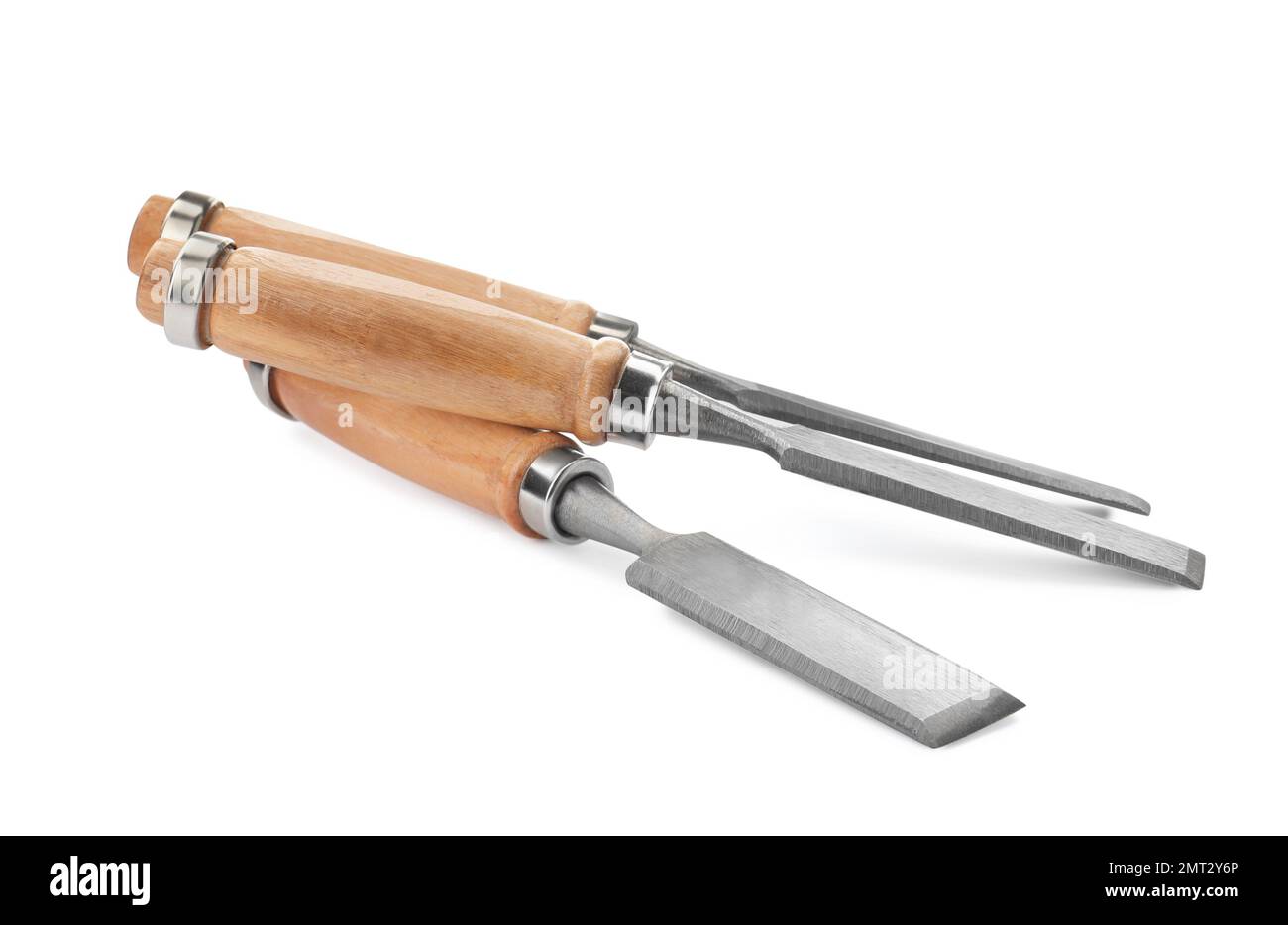 Modern chisels isolated on white. Carpenter's tools Stock Photo Alamy
