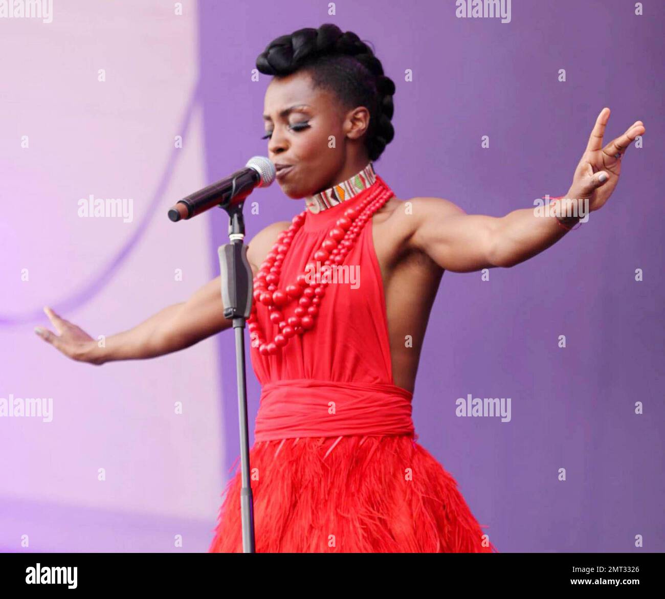 British trip hop, rock, rhythm and blues band Morcheeba performs live on  stage during day four of The Big Chill Festival 2010 held at Eastnor Castle  Deer Park near Ledbury. Lead singer