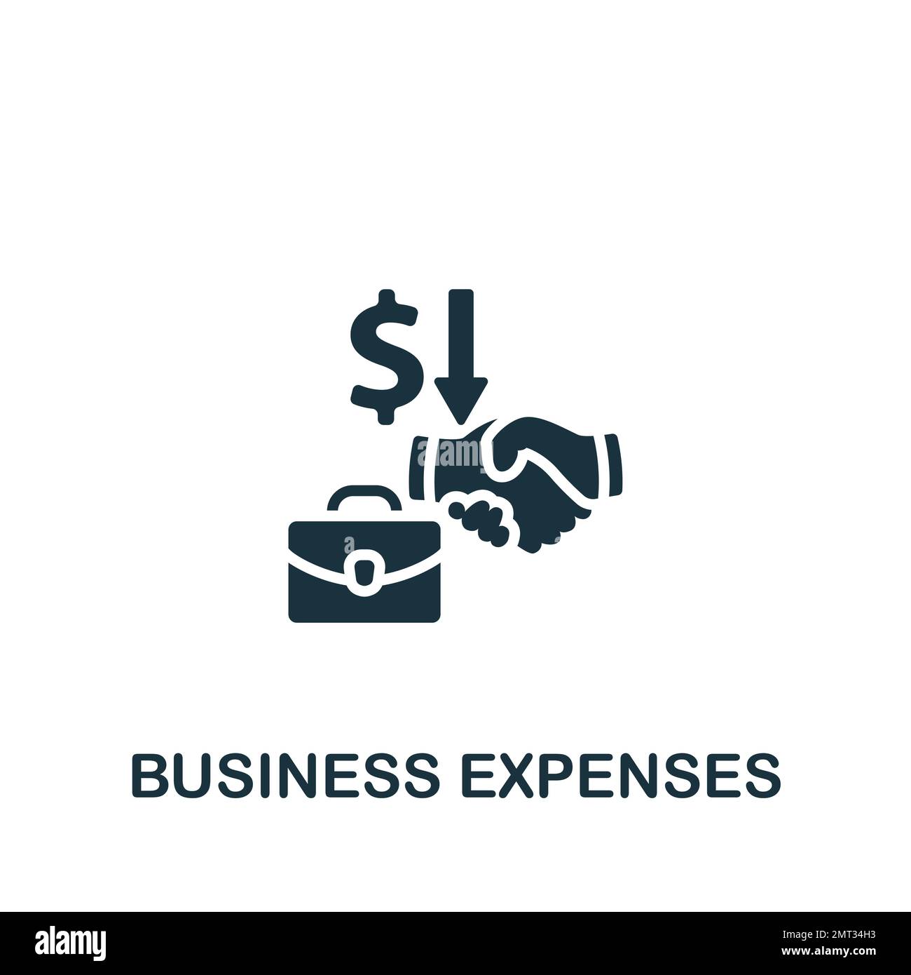 Business expenses icon. Monochrome simple sign from common tax