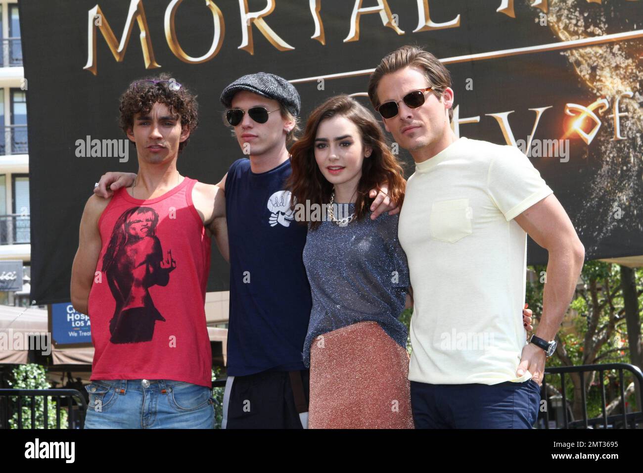 Lily Collins, Jamie Campbell Bower, Robert Sheehan and Kevin Zegers at
