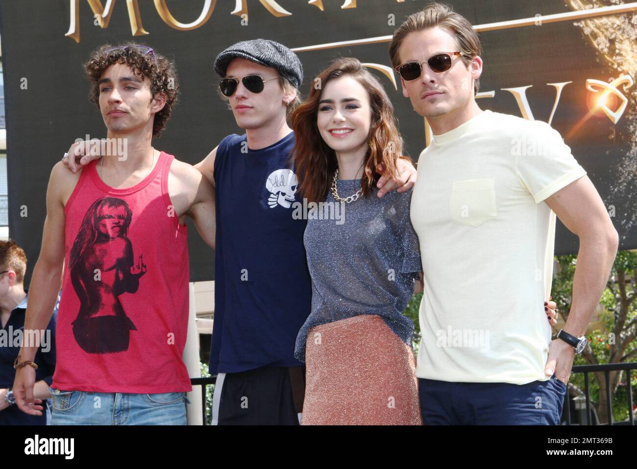 Lily Collins, Jamie Campbell Bower, Robert Sheehan and Kevin Zegers at