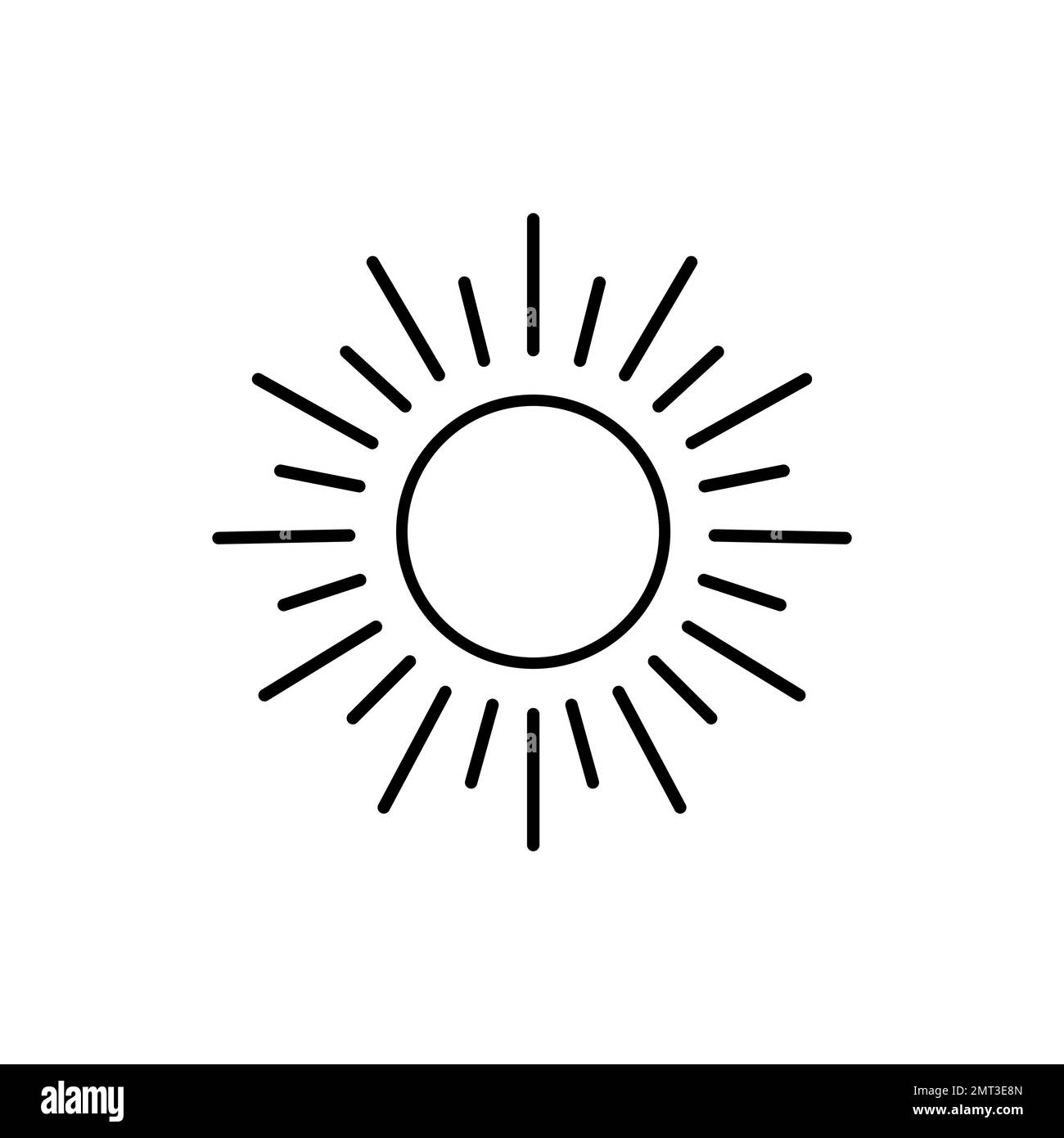 Sun outline icon isolated vector illustration Stock Vector Image & Art ...