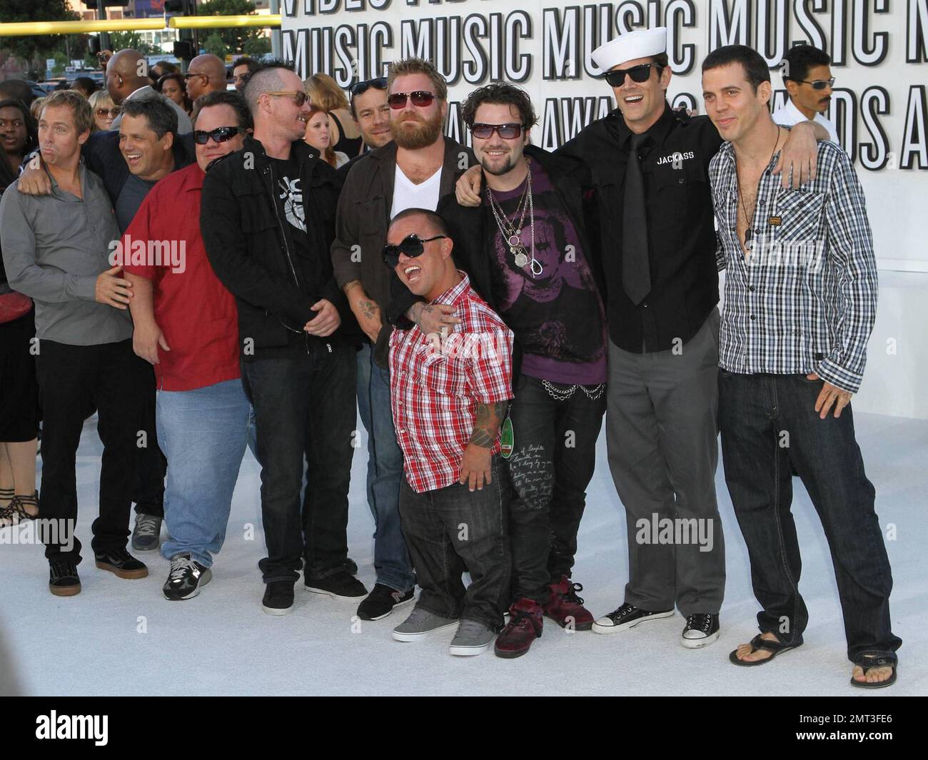 The cast of "Jackass", Johnny Knoxville, Bam Margera, Dave England, Wee