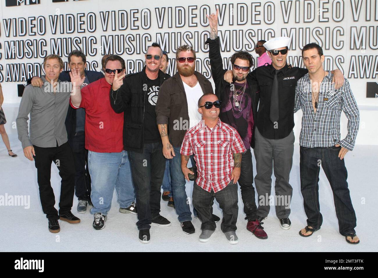 The cast of "Jackass", Johnny Knoxville, Bam Margera, Dave England, Wee