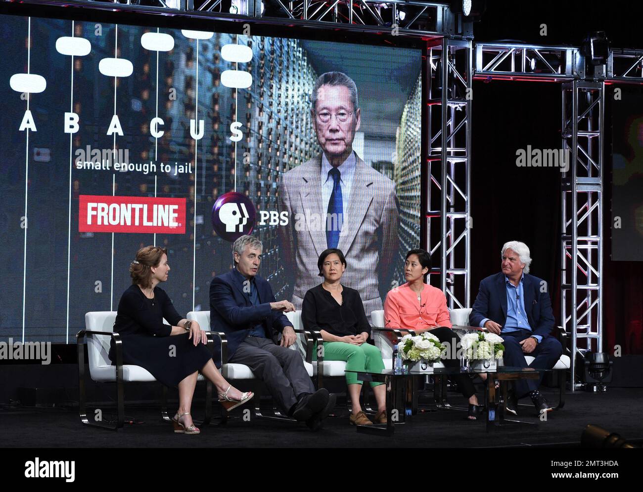 Executive producer Raney AronsonRath, from left, director Steve James, Jill Sung, CEO of Abacus