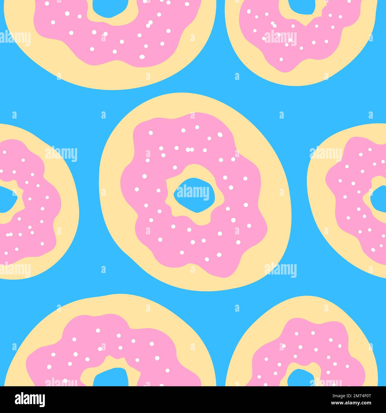 Donuts pattern. Vector illustration in cartoon flat style isolated on ...