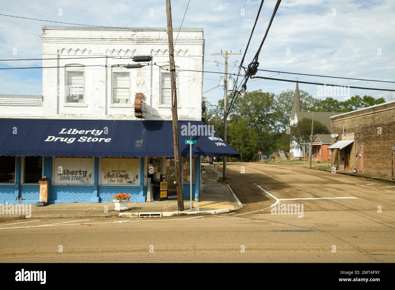 USA, Deep South, Mississippi, Liberty, Liberty Drug Store Stock Photo
