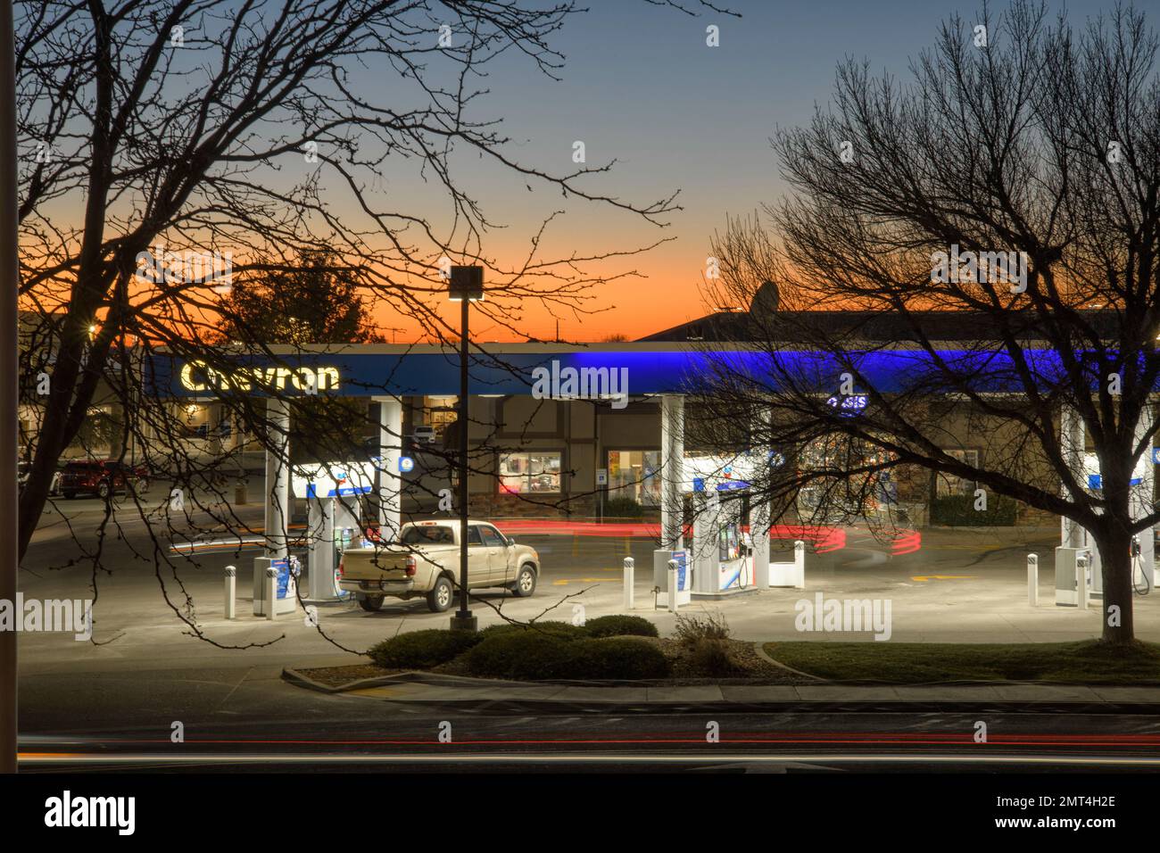 Chevron gas station hires stock photography and images Alamy