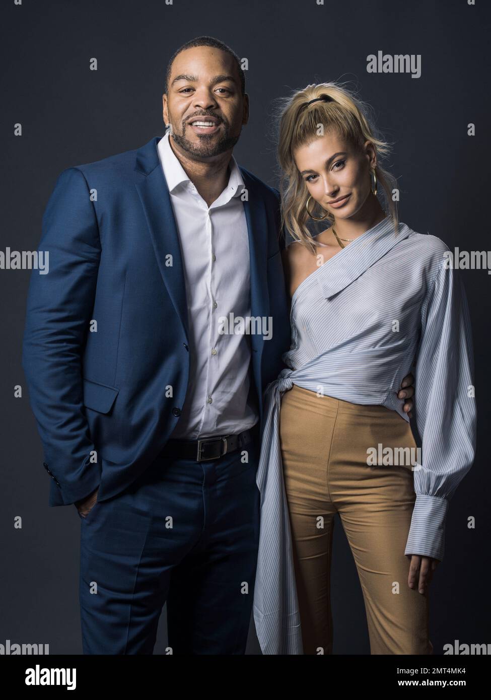 Method Man, left, and Hailey Baldwin pose for a portrait while promoting " Drop the Mic" during the Television Critics Association Summer Press Tour  on Thursday, July 27, 2017, in Beverly Hills, Calif. (