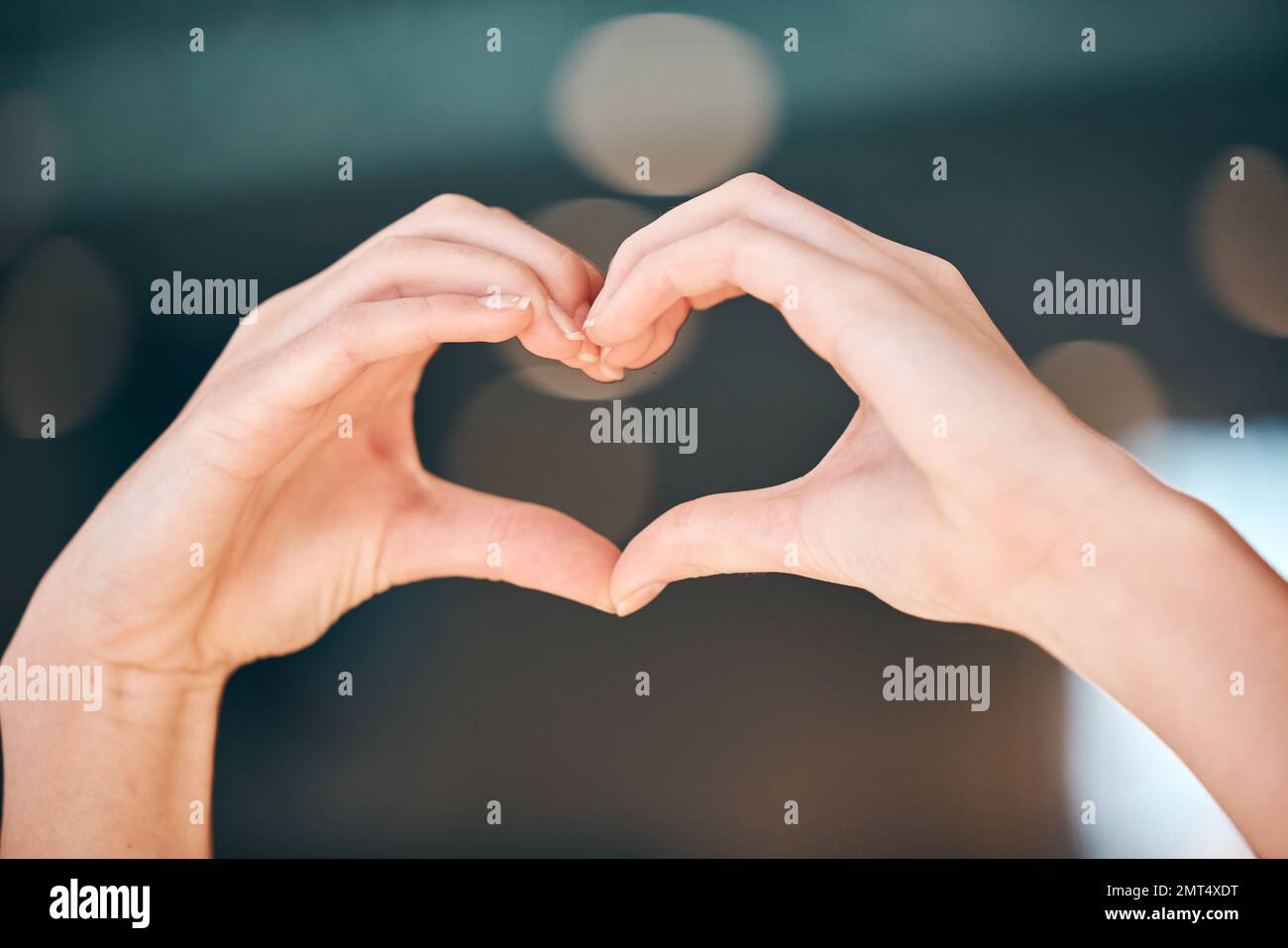 Heart sign with hands, love and emoji with care and connection with