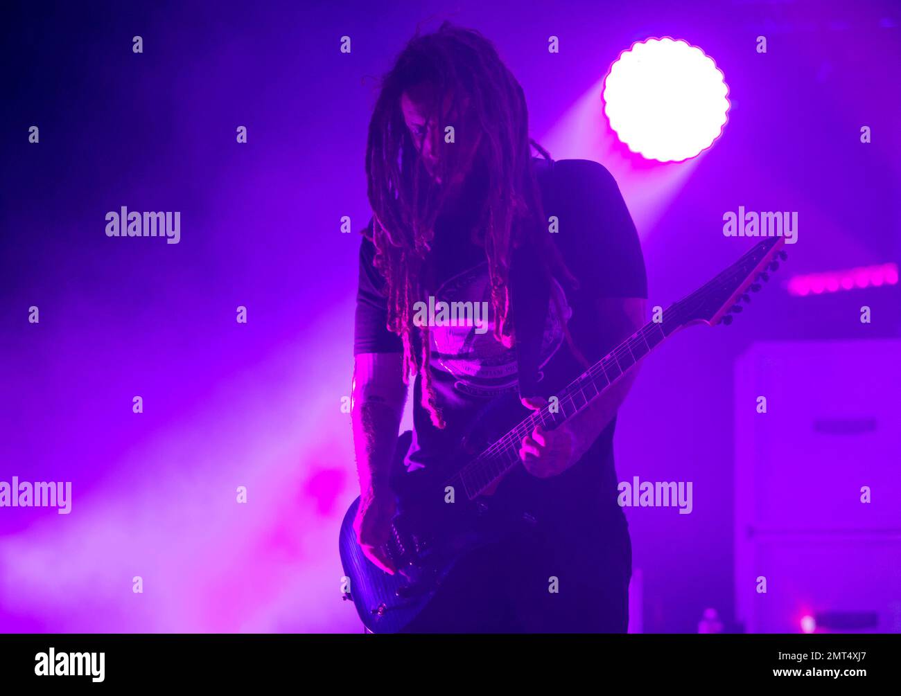 Brian "Head" Welch of the band Korn performs in concert during their