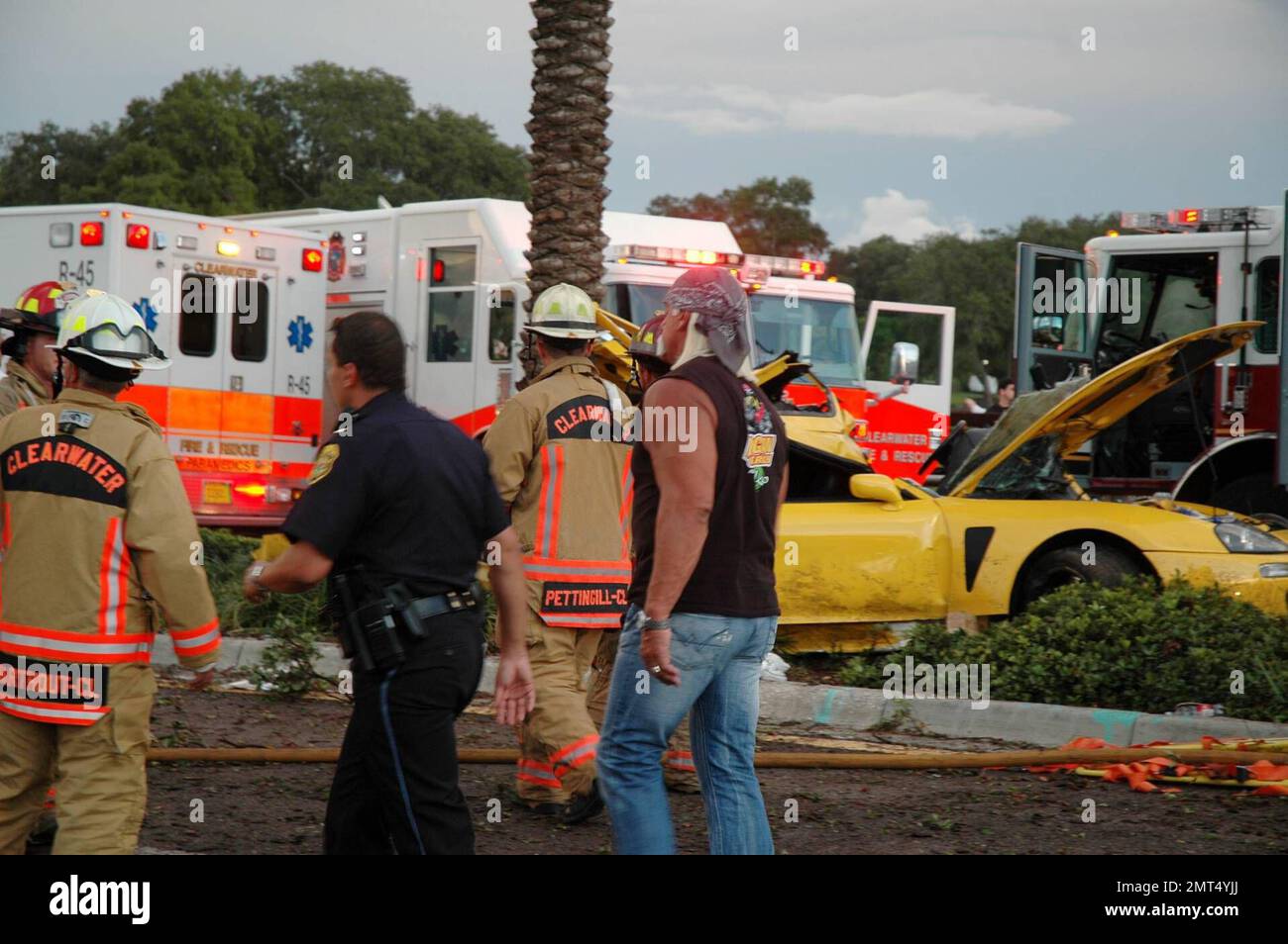 Fire department cuts Wrestler Hulk Hogan's son, Nick Hogan, 17, from