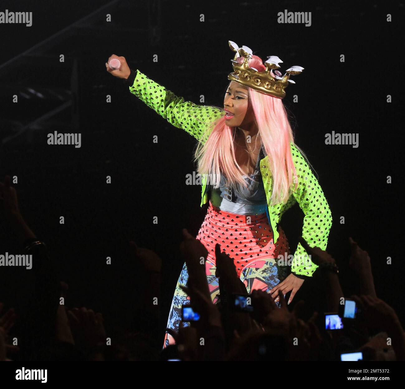 Rapper and R&B singer Nicki Minaj performs live on stage during her