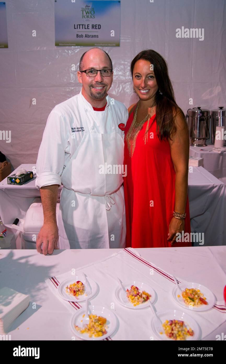 Chef Bob Abrams, left, attends Dan's Taste of Two Forks at Fairview