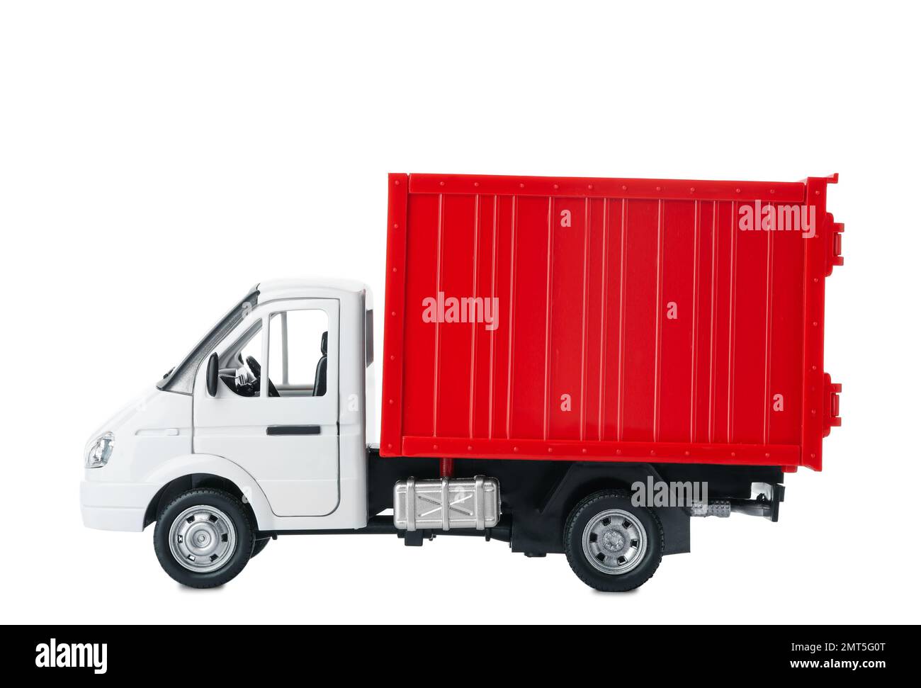 Toy Truck Isolated On White Logistics And Wholesale Concept Stock toy-truck-isolated-on-white-logistics-and-wholesale-concept-stock