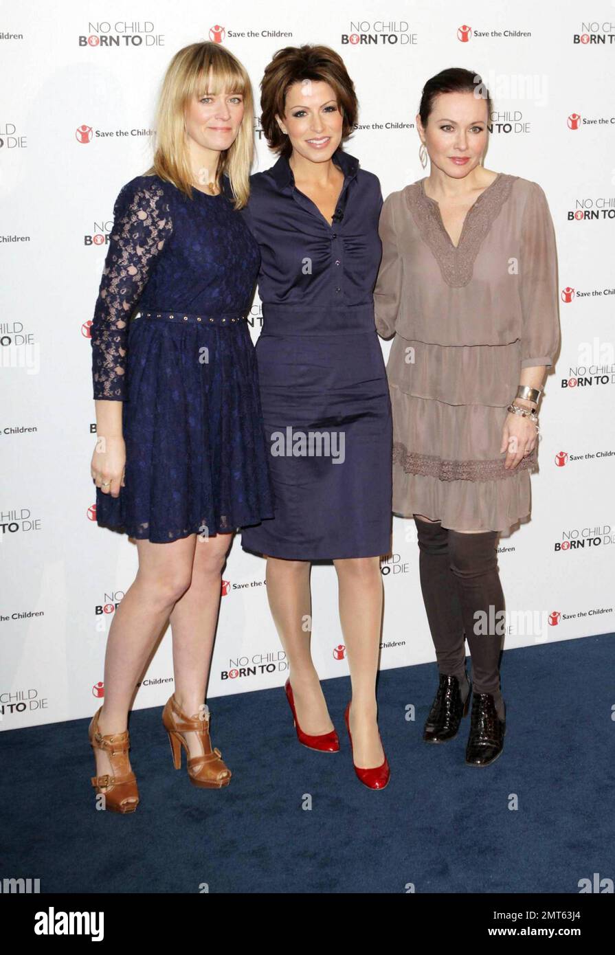 Edith Bowman, Natasha Kaplinsky and Amanda Mealing attend the launch of Save The Children's 2011 'No Child Born To Die' campaign held at The Lincoln Centre.  Celebrity charity ambassadors attended the campaign launch which is 'calling for an end to the deaths of millions of children who die from easily preventable causes every year.'  London, UK. 01/24/11. Stock Photo