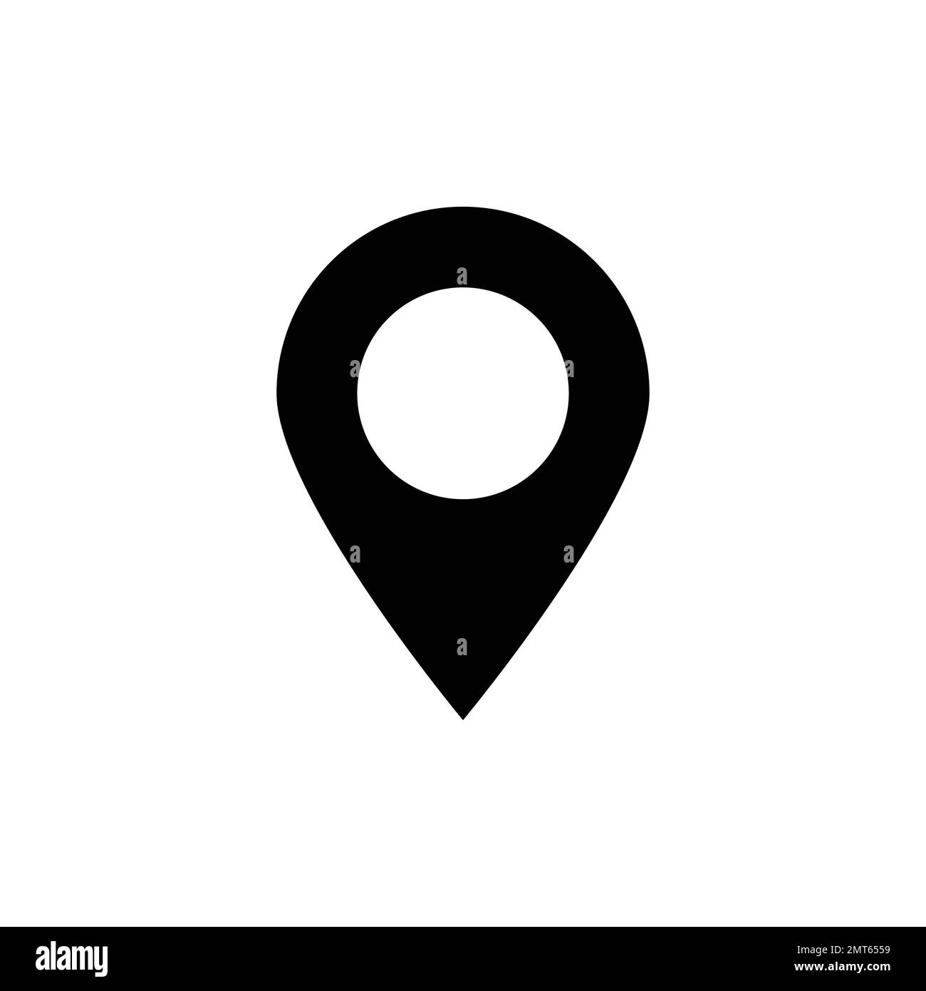 Map pin flat design style modern icon, pointer minimal vector symbol