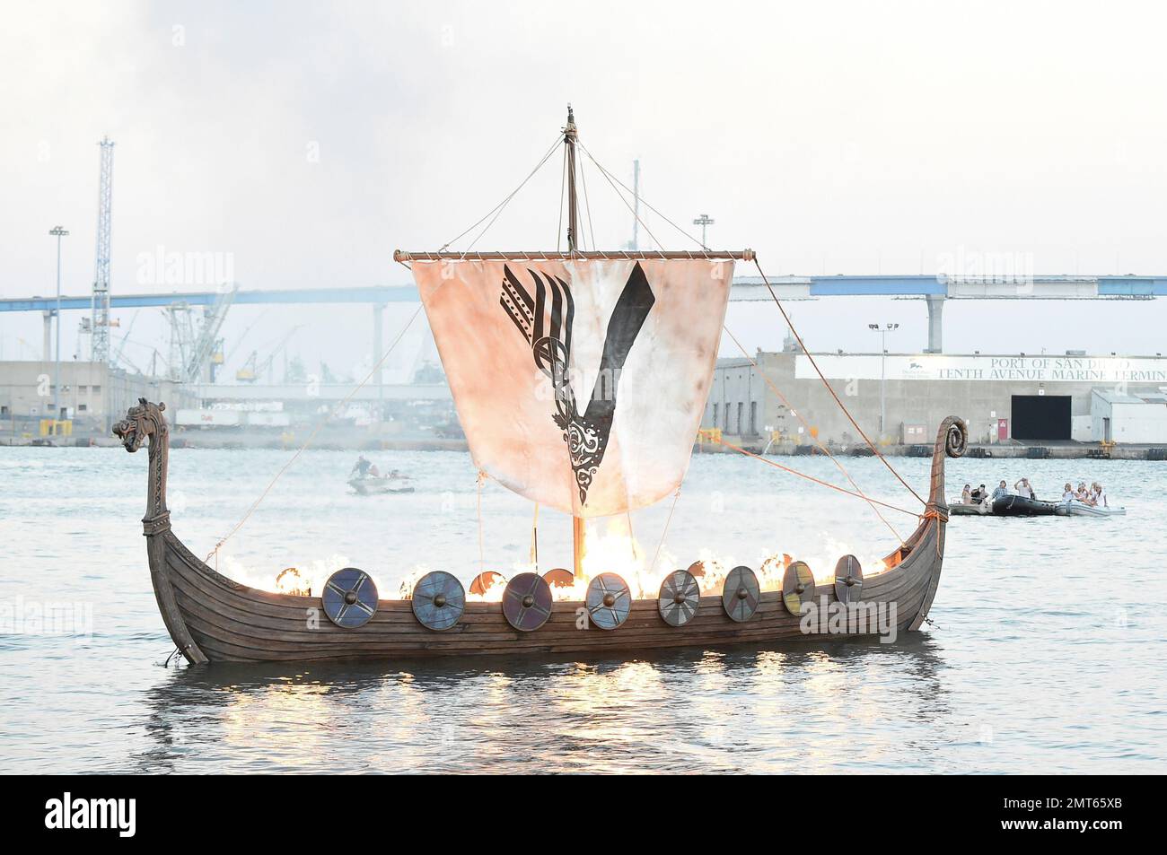 The cast and fans of the History Channel show "Vikings" attend a mock