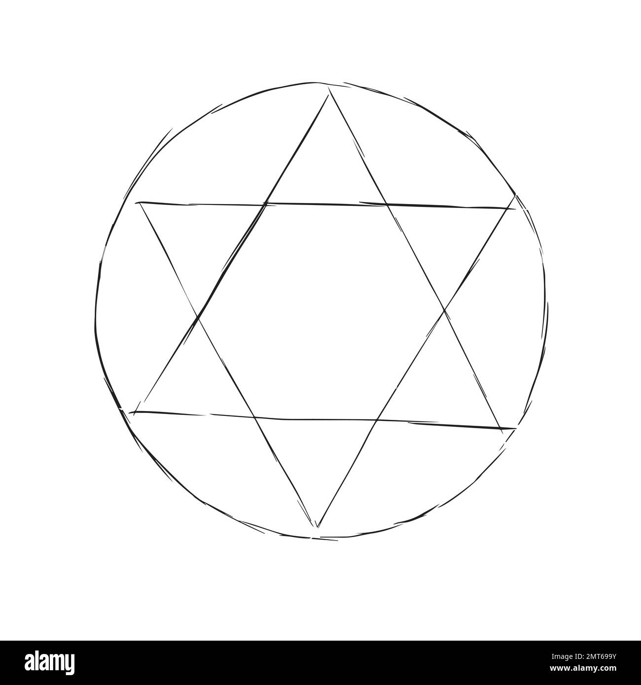 Pentagram vector icon isolated satal evil doodle Stock Vector