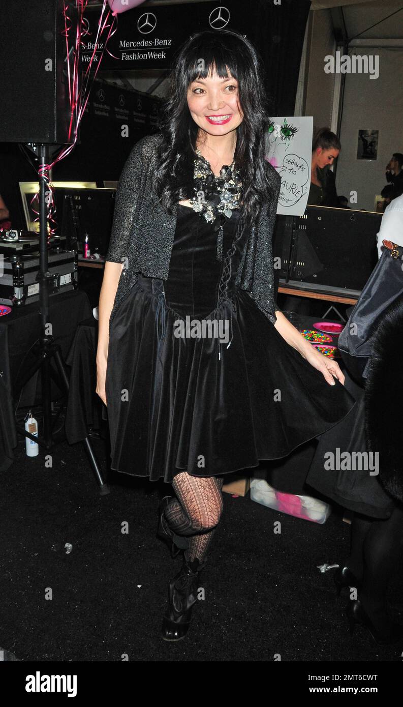 Irina Pantaeva attends events during Mercedes Benz Fashion Week in New York, NY. 13th February 2012. Stock Photo