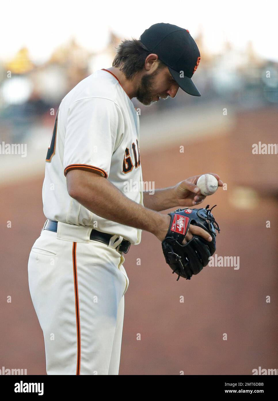 Madison Bumgarner Stands on Mound Looking Editorial Image - Image