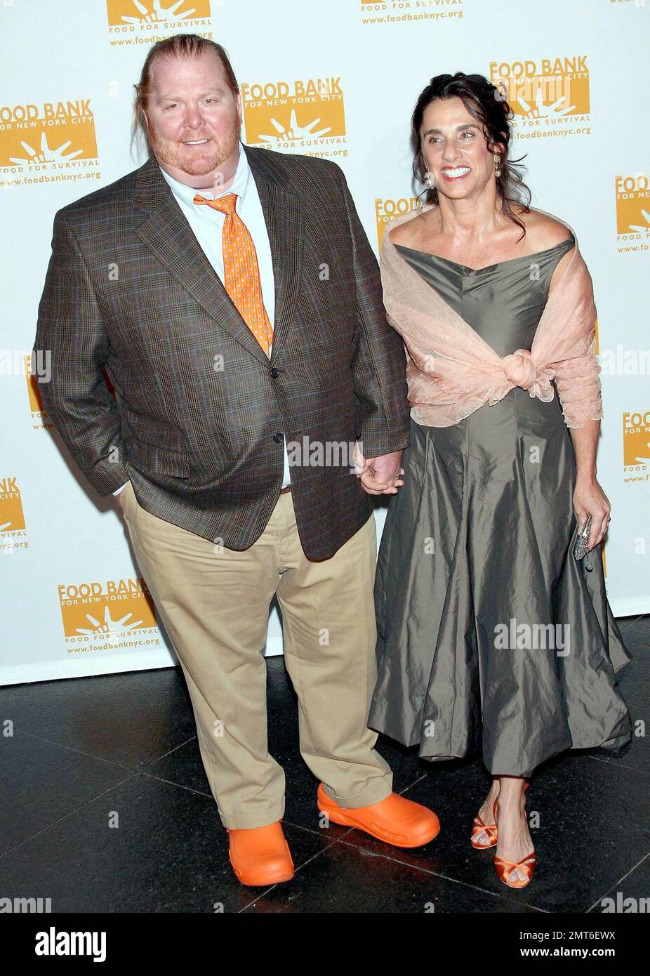 Chef Mario Batali and his wife Susan Cahn at The Food Bank For New York
