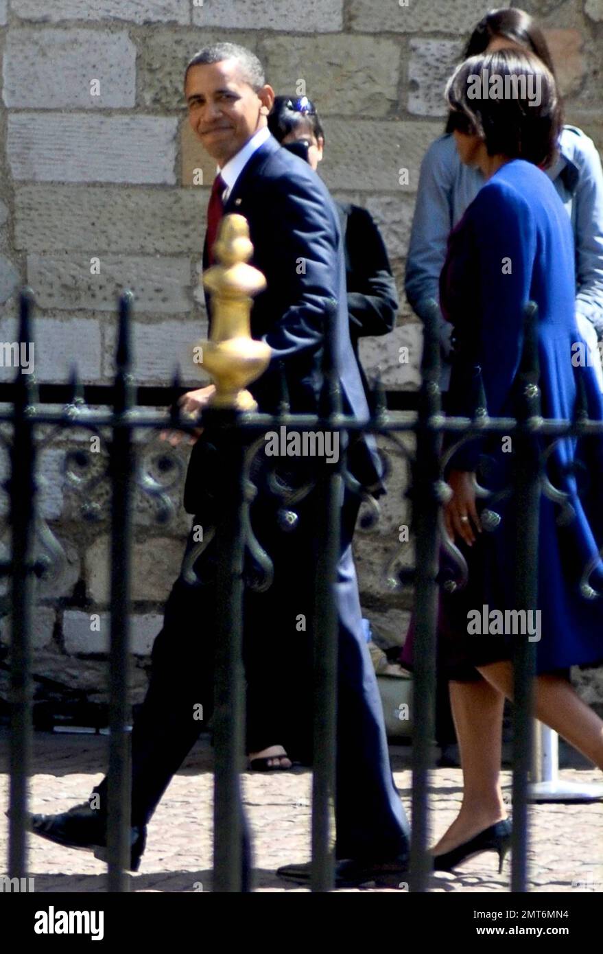 US President Barack Obama pays a visit to the historic Westminister ...
