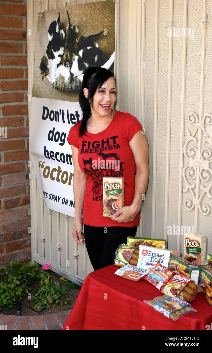 Octomom Nadya Suleman unveils new PETA campaign Stock Photo