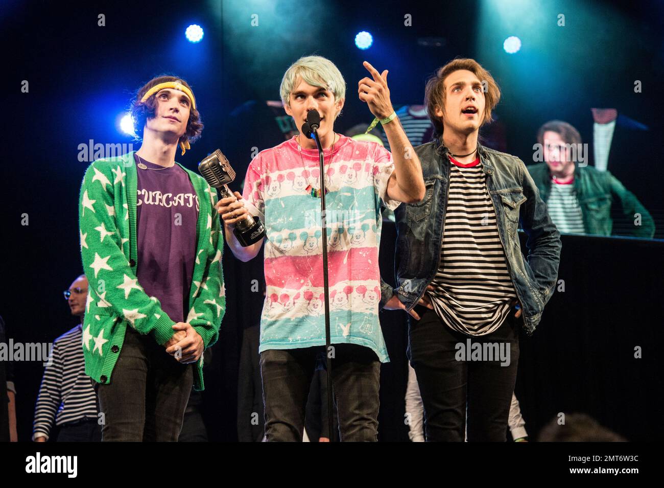Otto Wood, from left, Awsten Knight and Geoff Wigington of Waterparks