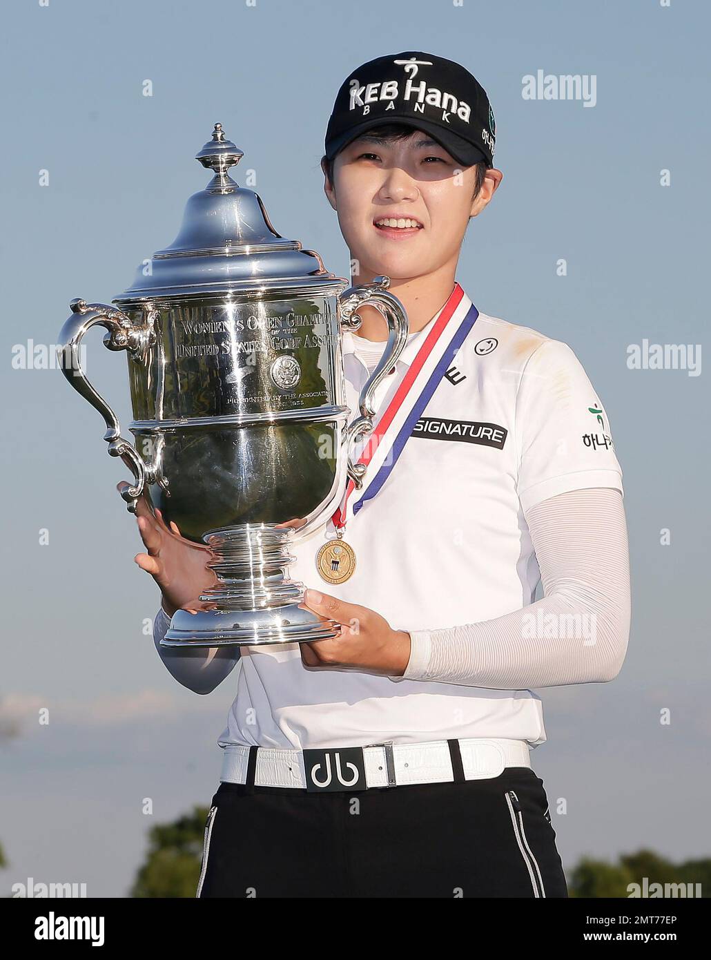 South Korea's Sung Hyun Park holds up the championship trophy after ...