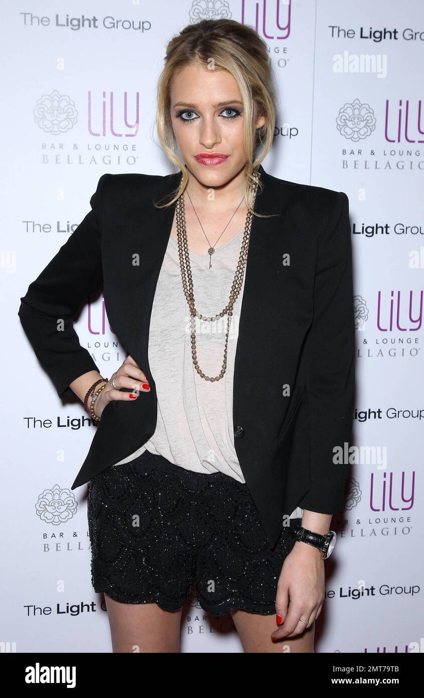 Carly Chaikin at the Grand Opening of Lily Bar & Lounge inside the Bellagio Resort & Casino. Las Vegas, NV. 18th February 2012. Stock Photo