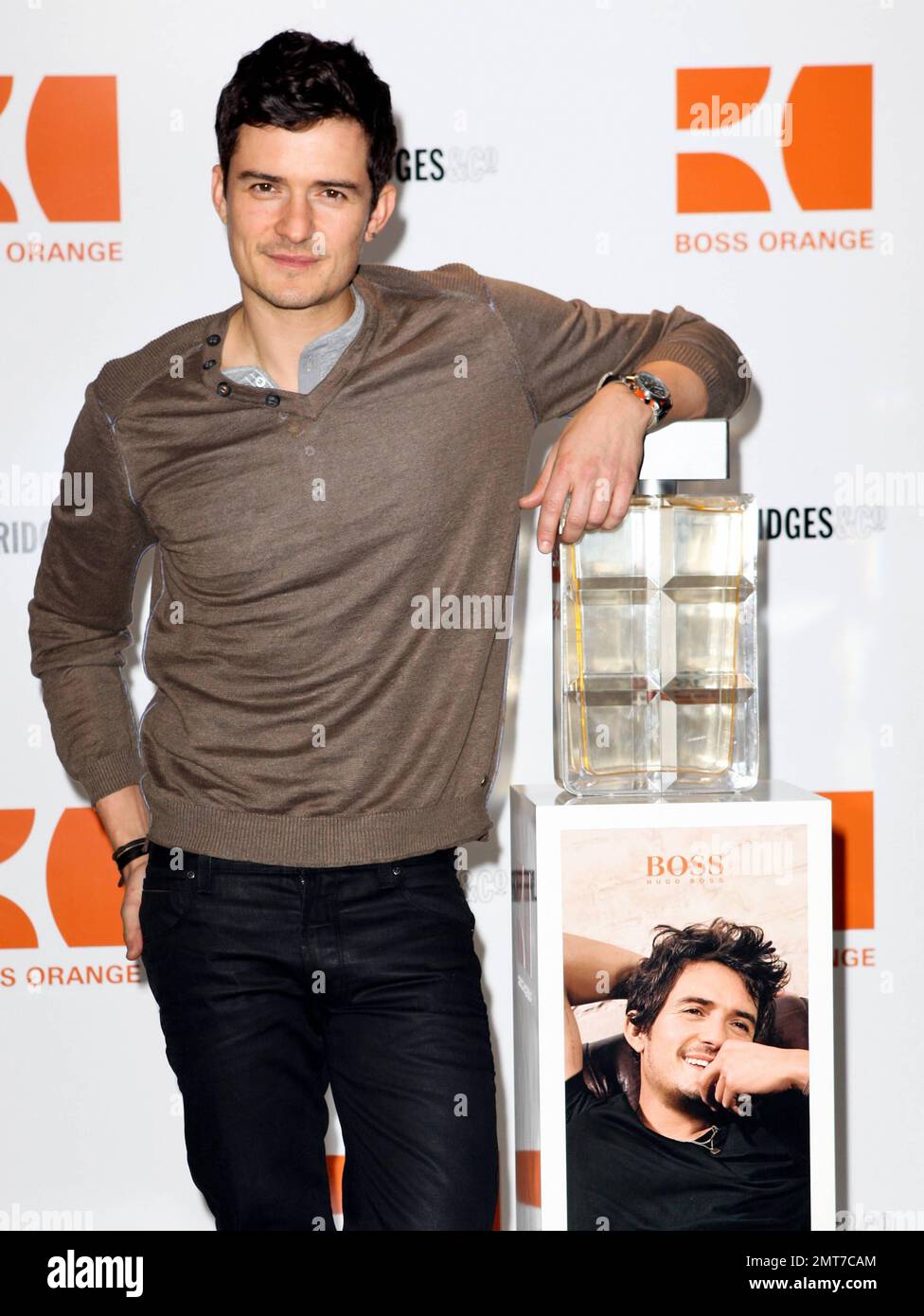 Orlando Bloom promotes the Hugo Boss fragranceange at Selfridge's in  London, UK. 3/17/11 Stock Photo - Alamy