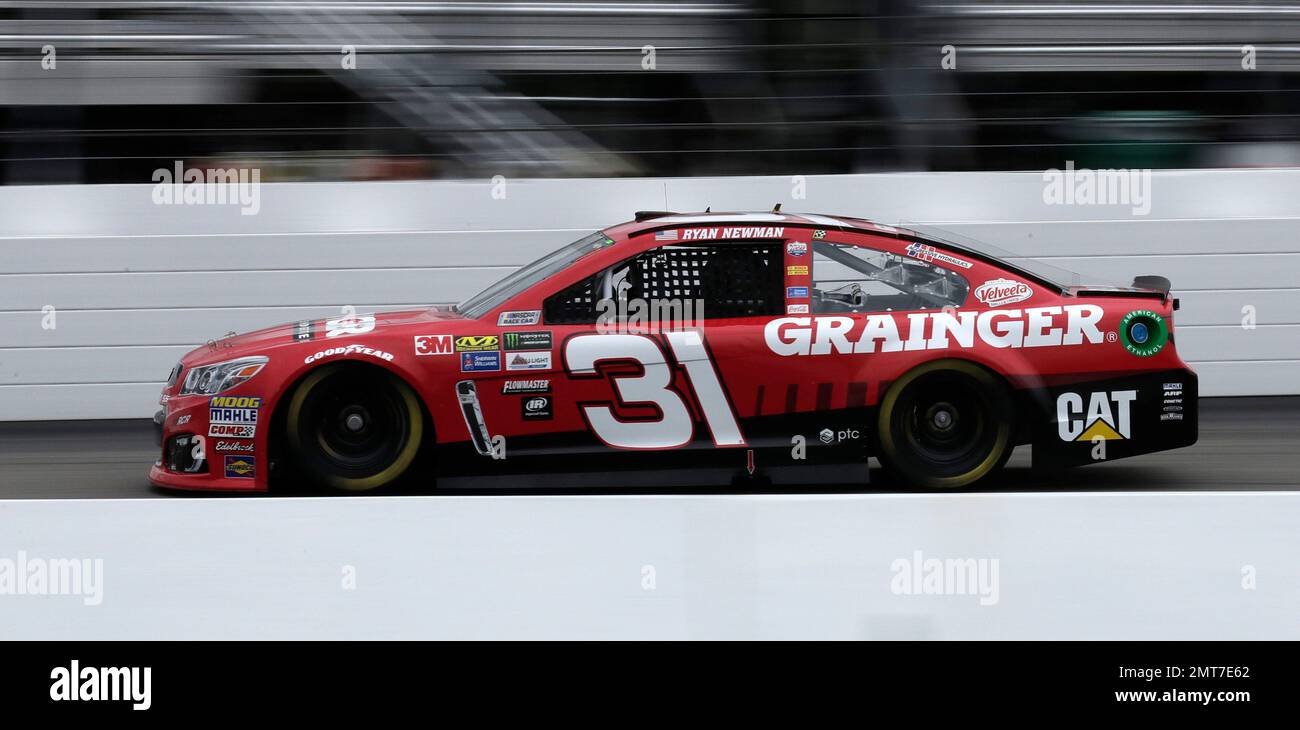 Driver Ryan Newman, in the 31 car, heads down the front stretch while